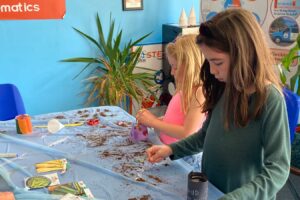 Students working on a science project