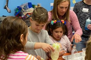 Students working on a science project