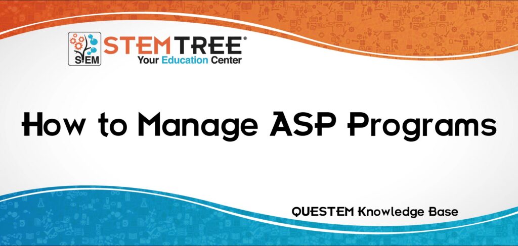 QUESTEM Manage ASP Programs